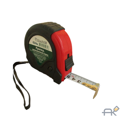 Рулетка. прорезиненный корпус 5 метров (Рошма)